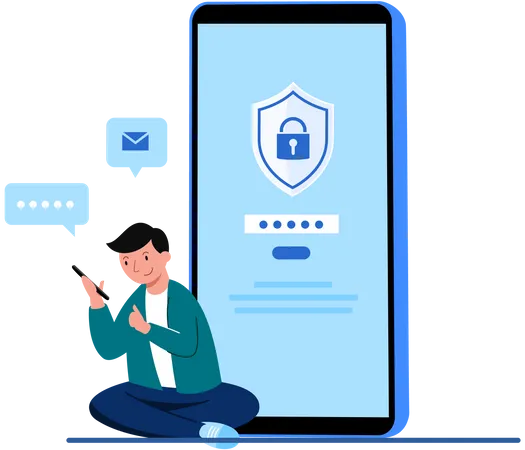 Mobile Security  Illustration