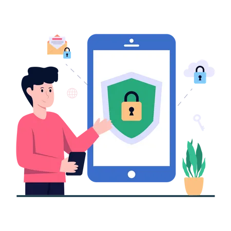 Mobile Security  Illustration