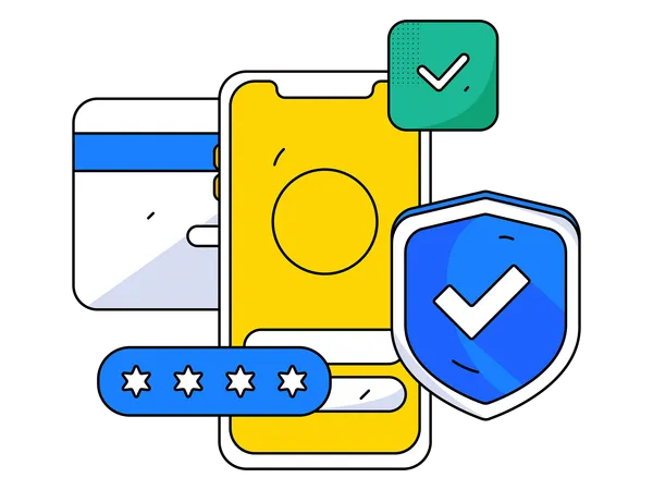 Mobile security login  Illustration