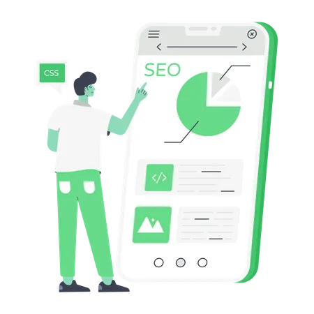 Mobile Seo  Illustration