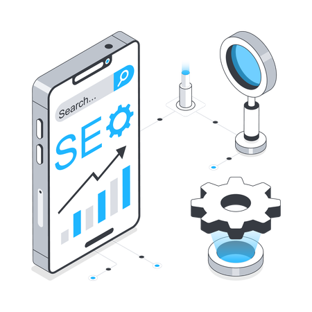 Mobile SEO  Illustration