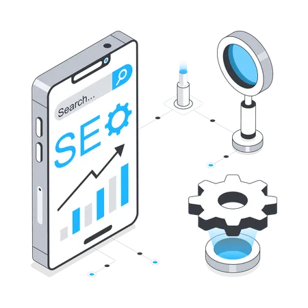 Mobile SEO  Illustration