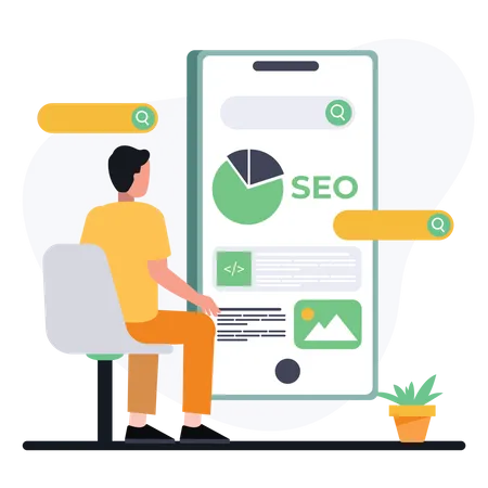 Mobile SEO  Illustration