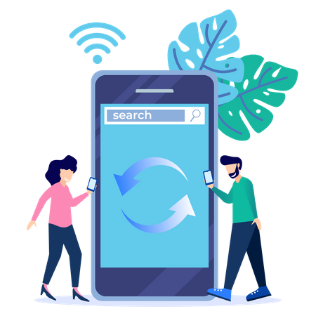 Mobile SEO-Optimierung  Illustration