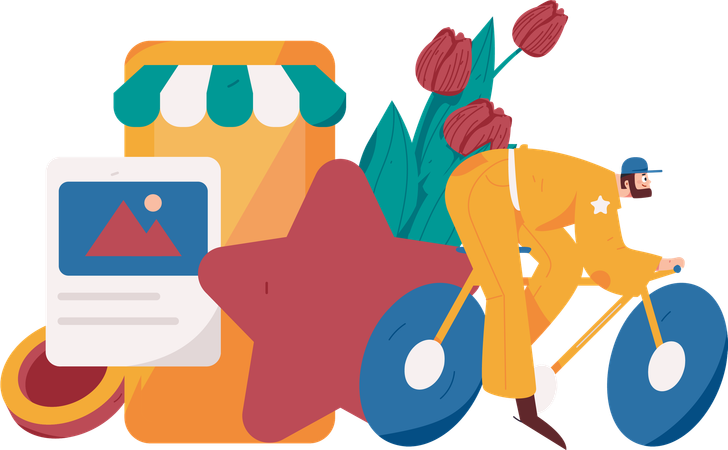 Mobile shopping  Illustration