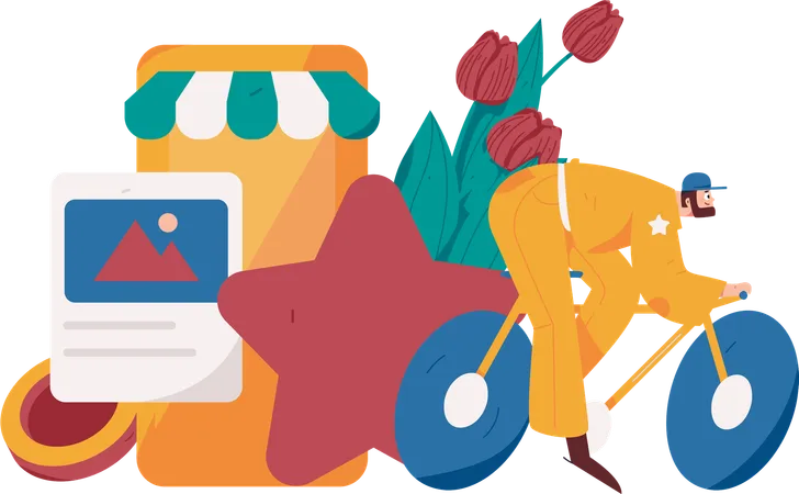 Mobile shopping  Illustration