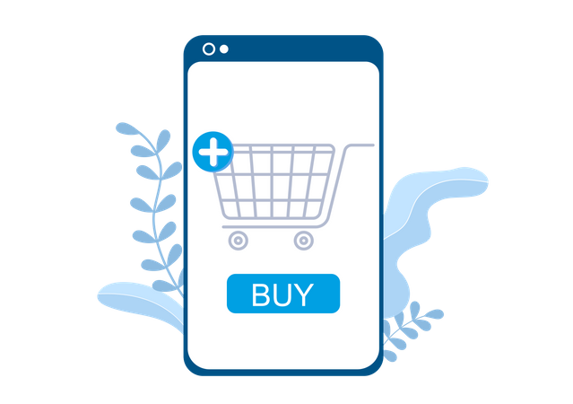 Mobile shopping app  Illustration