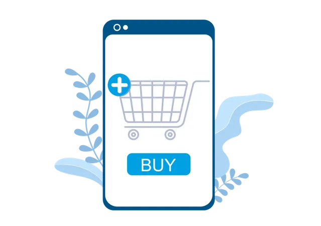 Mobile shopping app  Illustration