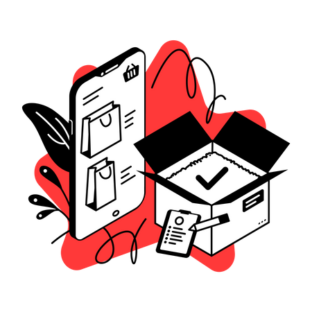 Mobile shopping app  Illustration