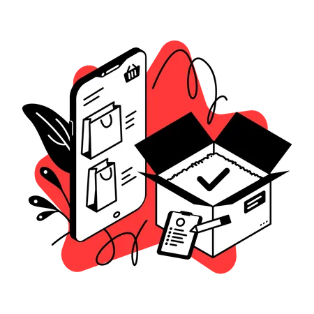 Mobile shopping app  Illustration