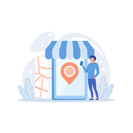 Mobile shopping  Illustration