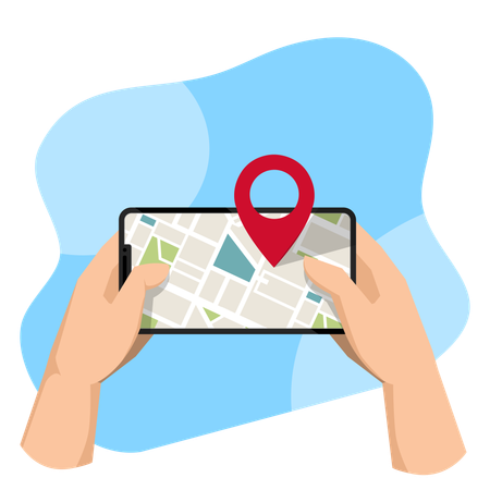 Mobile Location app  일러스트레이션