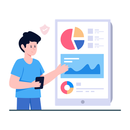 Mobile Statistics  Illustration