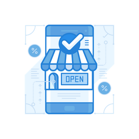 Mobile Store  Illustration