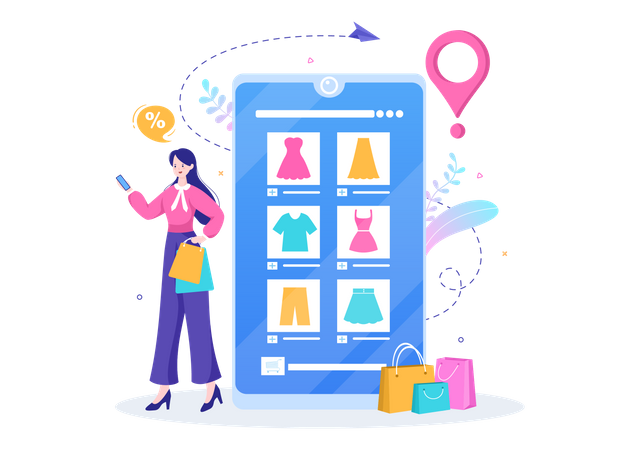 Mobile Store  Illustration