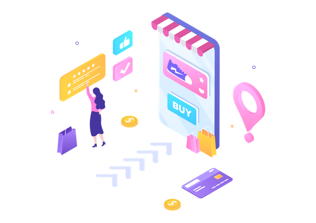 Mobile Store  Illustration