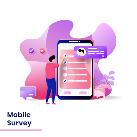 Mobile Survey  Illustration