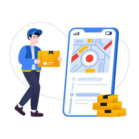 Mobile Tracking  Illustration