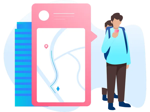 Mobile Tracking  Illustration