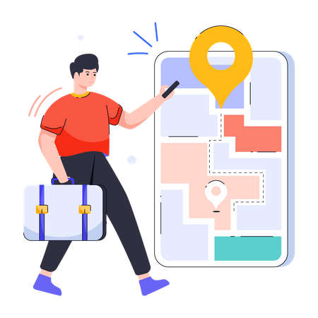 Mobile Tracking  Illustration