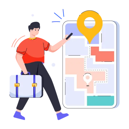 Mobile Tracking  Illustration