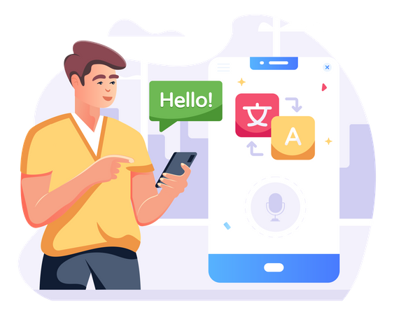 Mobile Translator  Illustration