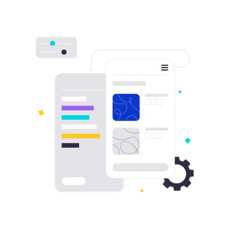 Mobile UI  Illustration