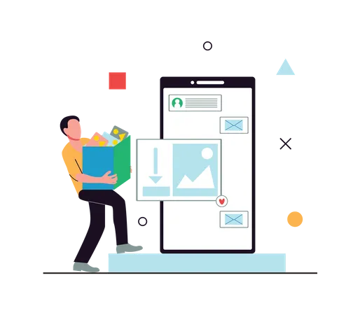 Mobile ux designing  Illustration