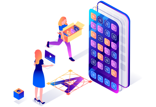 Mobile UX UI  Illustration