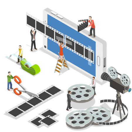 Mobile video editor  Illustration