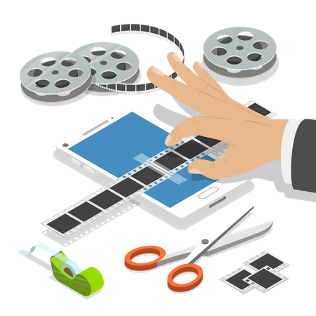 Mobile video editor  일러스트레이션