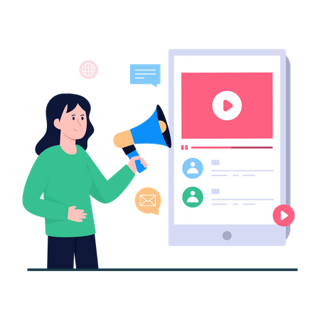 Mobile Video Marketing  Illustration