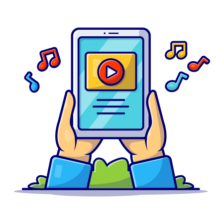 Mobile video playing platform  Illustration