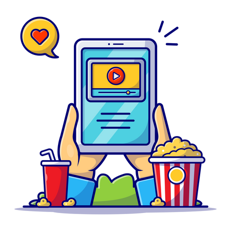 Mobile video streaming app  Illustration