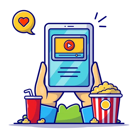 Mobile video streaming app  Illustration