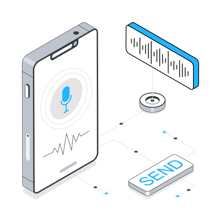 Mobile Voice Message  Illustration