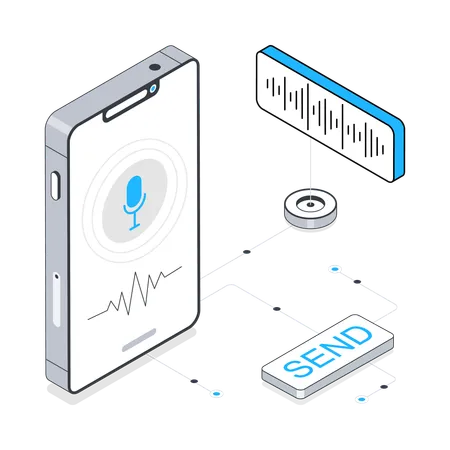 Mobile Voice Message  Illustration