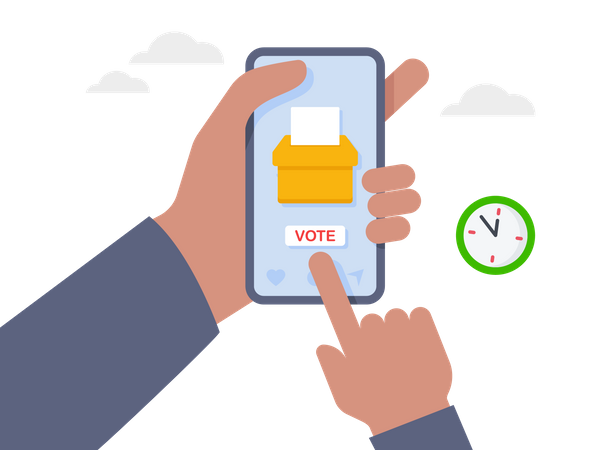 Mobile voting app  Illustration