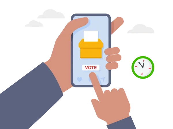 Mobile voting app  Illustration