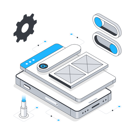 Mobile Web development  Illustration