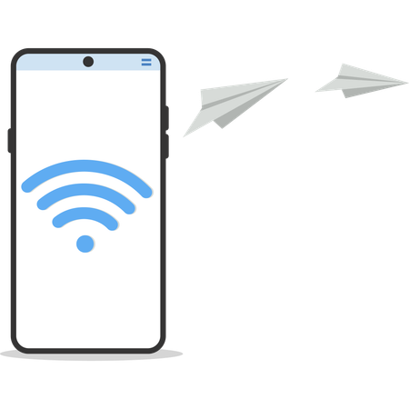 Mobile wi-fi data  Illustration