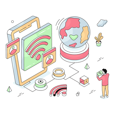 Mobile Wifi  Illustration