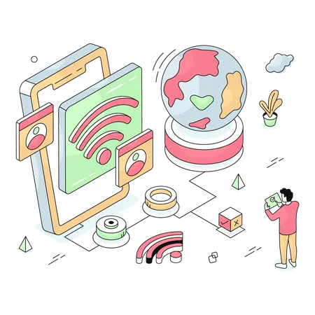 Mobile Wifi  Illustration