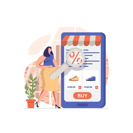 Mobile Commerce  Illustration