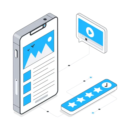 Mobile Inhalte  Illustration