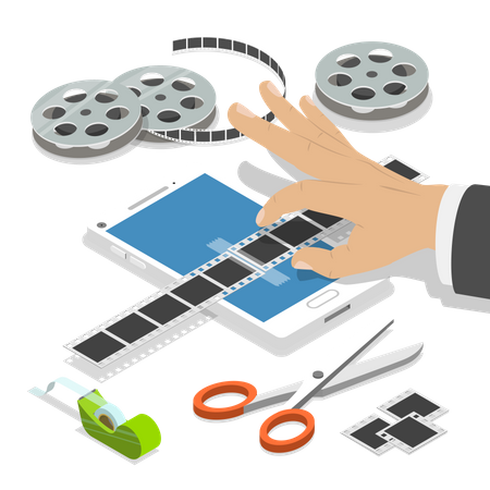 Mobiler Videoeditor  Illustration