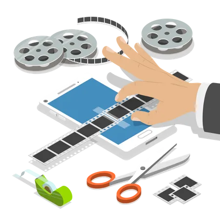 Mobiler Videoeditor  Illustration