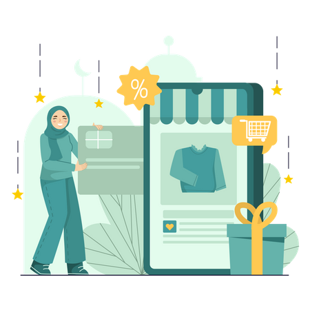 Mobiles Bezahlen  Illustration