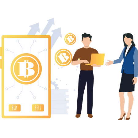 Mobiles Bitcoin-Netzwerk  Illustration