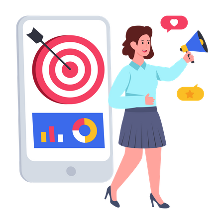 Mobiles Marketing  Illustration